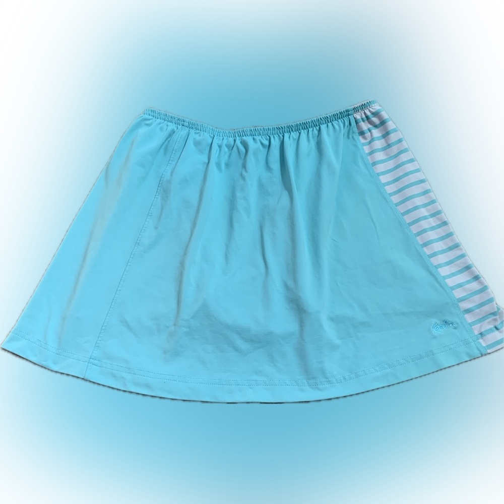 Kaelin Athletic stretch skort made from nylon spandex blend aqua blue, large